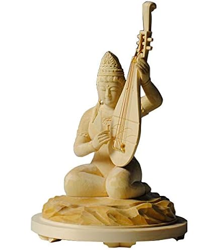 Amazon｜海宇工芸(kaiu art) 【八臂弁財天（弁才天）】 白檀 丸型 香合